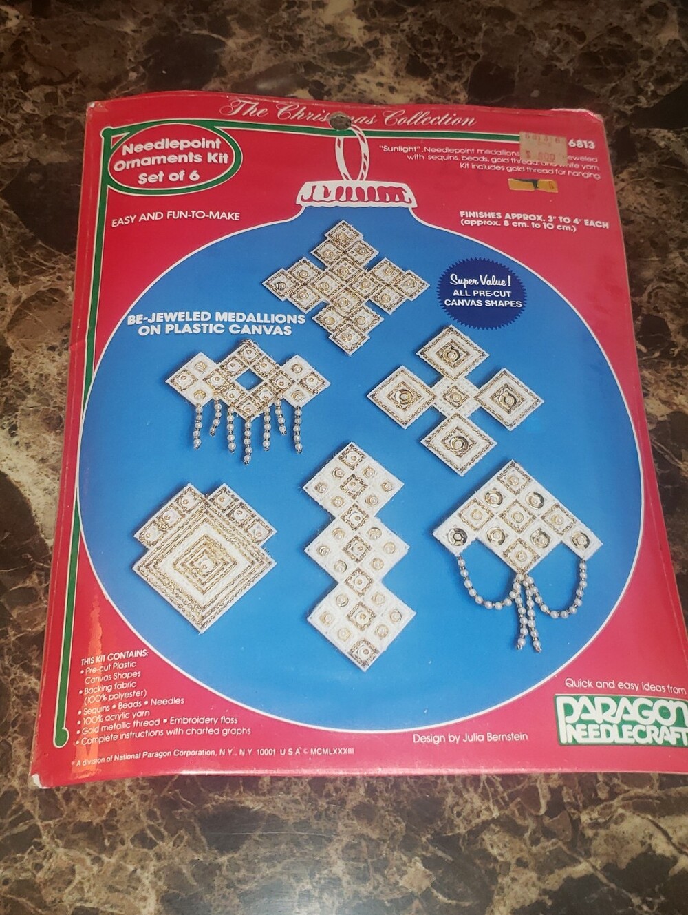 Vintage Paragon Needlecraft The Christmas Collection Needlepoint Ornament Kit